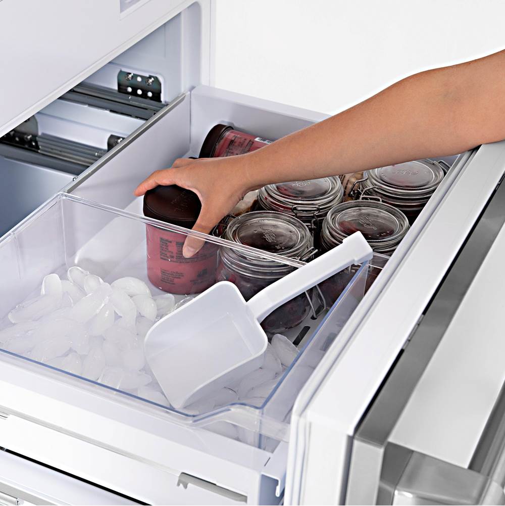 60'' 32.2 cu. ft. Built-In 4-Door French Door Refrigerator with Internal Water and Ice Dispenser in Stainless Steel