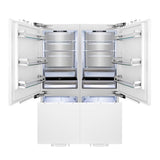 60'' 32.2 cu. Ft. Panel Ready Built-In 4-Door French Door Refrigerator with Internal Water and Ice Dispenser