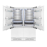 60'' 32.2 cu. Ft. Panel Ready Built-In 4-Door French Door Refrigerator with Internal Water and Ice Dispenser