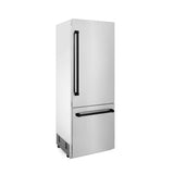 30 Autograph Edition 16.1 cu. ft. Built-in 2-Door Bottom Freezer Refrigerator with Internal Water and Ice Dispenser in Stainless Steel with Champagne Bronze Accents
