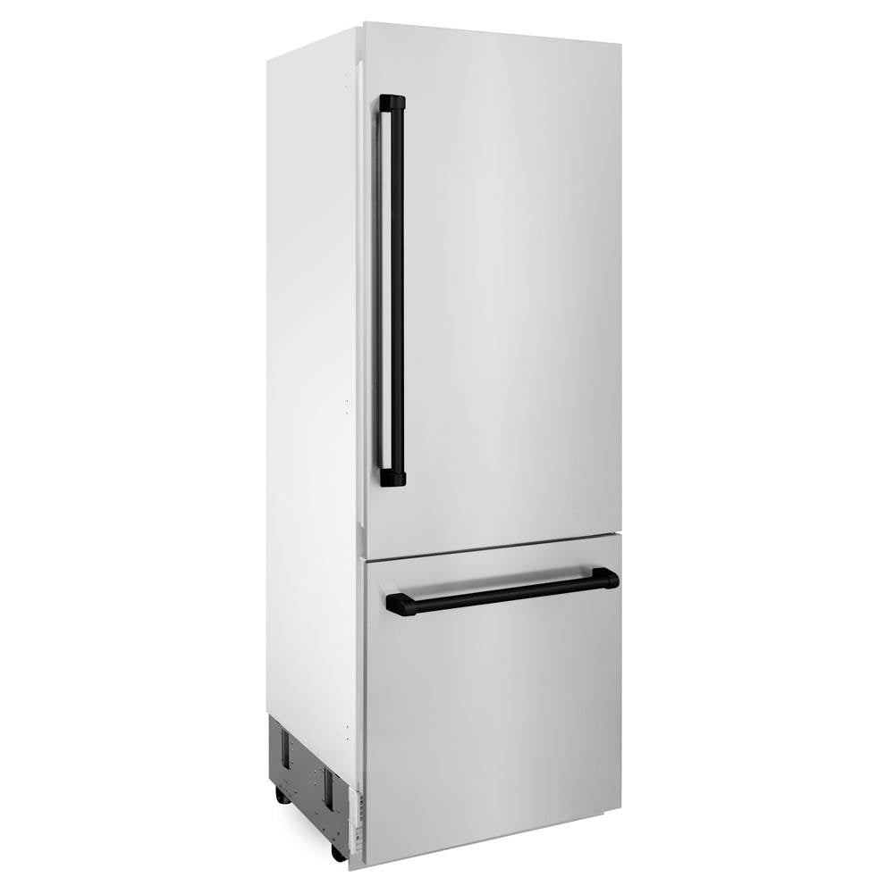 30 Autograph Edition 16.1 cu. ft. Built-in 2-Door Bottom Freezer Refrigerator with Internal Water and Ice Dispenser in Stainless Steel with Champagne Bronze Accents