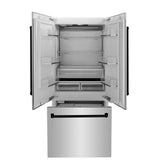 36 Autograph Edition 19.6 cu. ft. Built-in 2-Door Bottom Freezer Refrigerator with Internal Water and Ice Dispenser in Stainless Steel with Champagne Bronze Accents