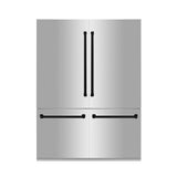 Z-Line - 60'' Autograph Edition 32.2 cu. ft. Built-in 4-Door French Door Refrigerator with Internal Water and Ice Dispenser in Stainless Steel with Matte Black Accents - Matte Black