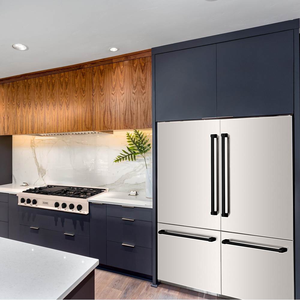 60'' Autograph Edition 32.2 cu. ft. Built-in 4-Door French Door Refrigerator with Internal Water and Ice Dispenser in Stainless Steel with Champagne Bronze Accents