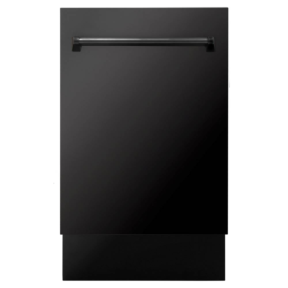 Z-Line - 18'' Tallac Series 3rd Rack Top Control Dishwasher in Black Stainless Steel with Stainless Steel Tub, 51dBa - Black Stainless Steel
