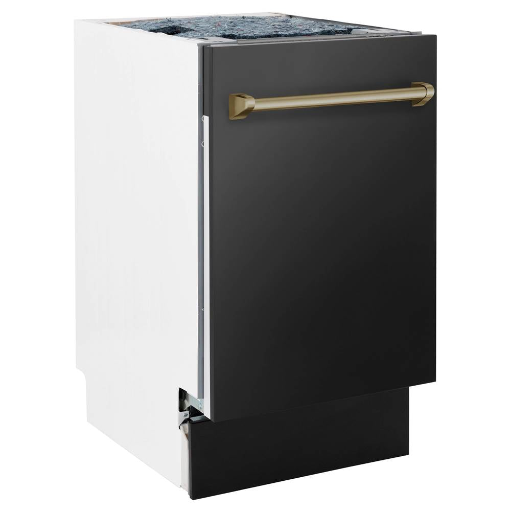 Autograph Edition 18 Compact 3rd Rack Top Control Dishwasher in Stainless Steel with Champagne Bronze Handle, 51dBa