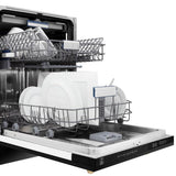 Autograph Edition 18 Compact 3rd Rack Top Control Dishwasher in Stainless Steel with Gold Handle, 51dBa