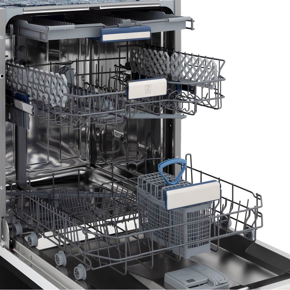 Autograph Edition 18 Compact 3rd Rack Top Control Dishwasher in Stainless Steel with Gold Handle, 51dBa