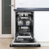 Autograph Edition 18 Compact 3rd Rack Top Control Dishwasher in Stainless Steel with Gold Handle, 51dBa