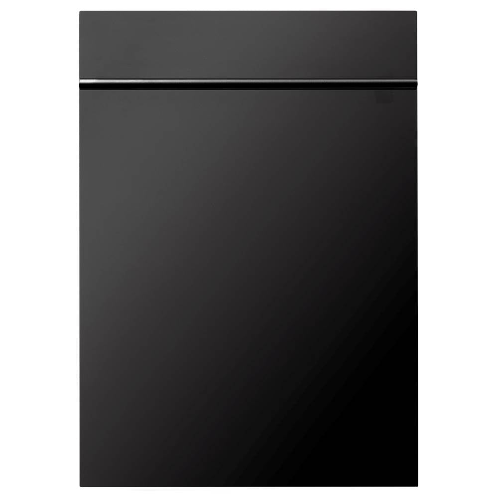Z-Line - 18'' Compact Black Stainless Steel Top Control Dishwasher with Stainless Steel Tub and Modern Style Handle, 40dBa - Black Stainless Steel