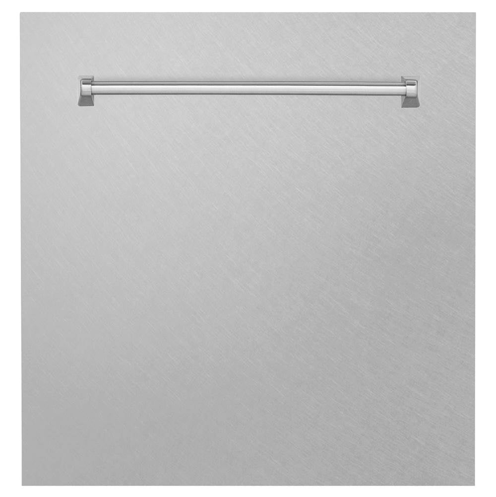Z-Line - 24'' Monument Dishwasher Panel in DuraSnow Stainless Steel with Traditional Handle - DuraSnow Stainless Steel