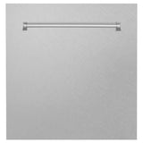 Z-Line - 24'' Monument Dishwasher Panel in DuraSnow Stainless Steel with Traditional Handle - DuraSnow Stainless Steel