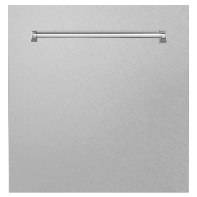 Z-Line - 24'' Monument Dishwasher Panel in DuraSnow Stainless Steel with Traditional Handle - DuraSnow Stainless Steel