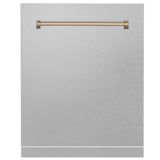 24'' Autograph Edition Monument Dishwasher Panel in Stainless Steel with Champagne Bronze Handle