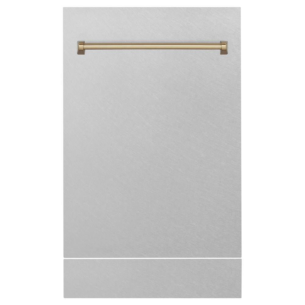 18'' Autograph Edition Tallac Dishwasher Panel in Stainless Steel with Champagne Bronze Handle