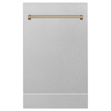 18'' Autograph Edition Tallac Dishwasher Panel in Stainless Steel with Champagne Bronze Handle