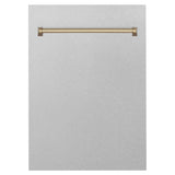 18'' Autograph Edition Tallac Dishwasher Panel in Stainless Steel with Champagne Bronze Handle