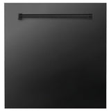 Z-Line - 24'' Monument Dishwasher Panel in Black Stainless Steel with Traditional Handle - Black Stainless Steel