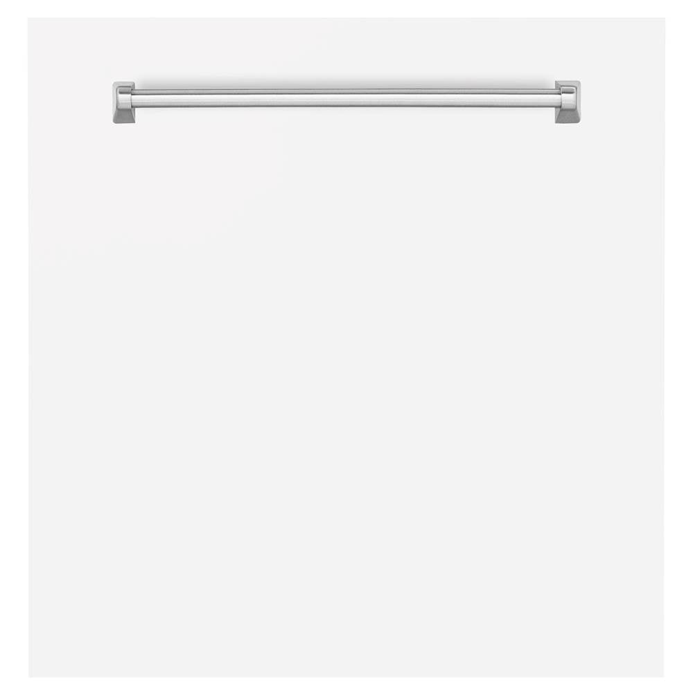 Z-Line - 24'' Monument Dishwasher Panel in White Matte with Traditional Handle - Matte White