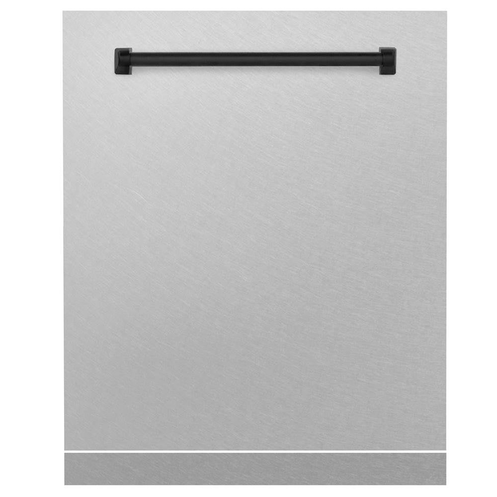 24'' Autograph Edition Monument Dishwasher Panel in Stainless Steel with Matte Black Handle