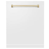 24'' Autograph Edition Monument Dishwasher Panel in Stainless Steel with Gold Handle