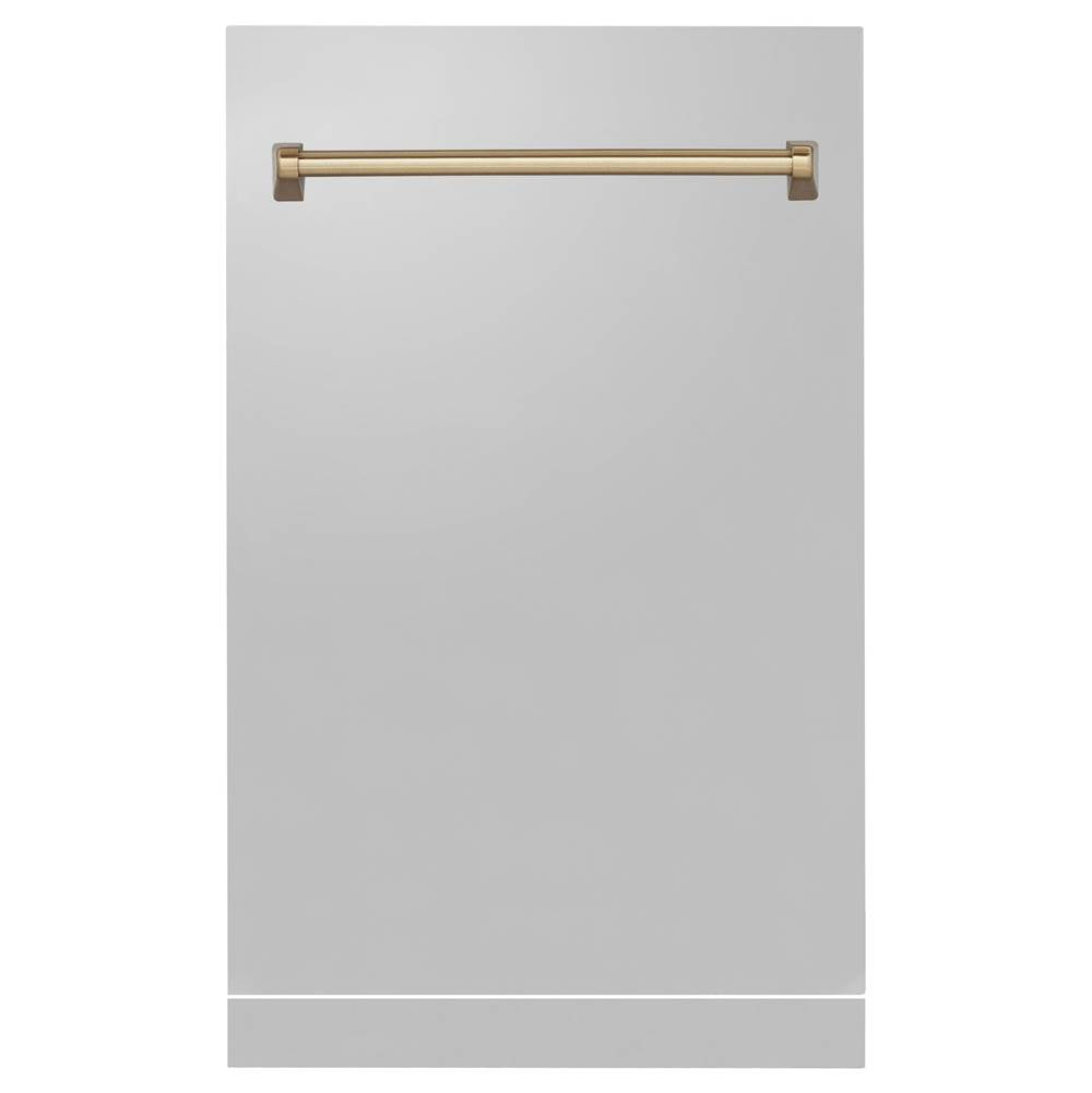 18'' Autograph Edition Tallac Dishwasher Panel in Stainless Steel with Champagne Bronze Handle