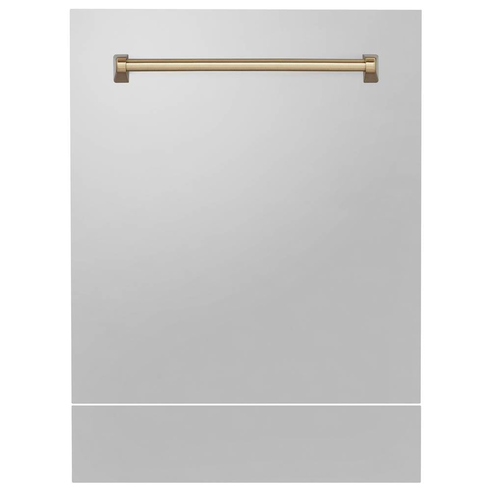 24'' Autograph Edition Tallac Dishwasher Panel in Stainless Steel with Champagne Bronze Handle