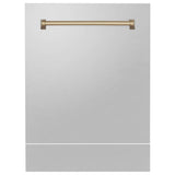 24'' Autograph Edition Tallac Dishwasher Panel in Stainless Steel with Champagne Bronze Handle