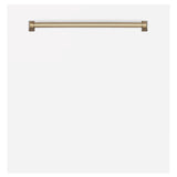 Z-Line - 24'' Autograph Edition Monument Dishwasher Panel in White Matte with Champagne Bronze Handle - Matte White