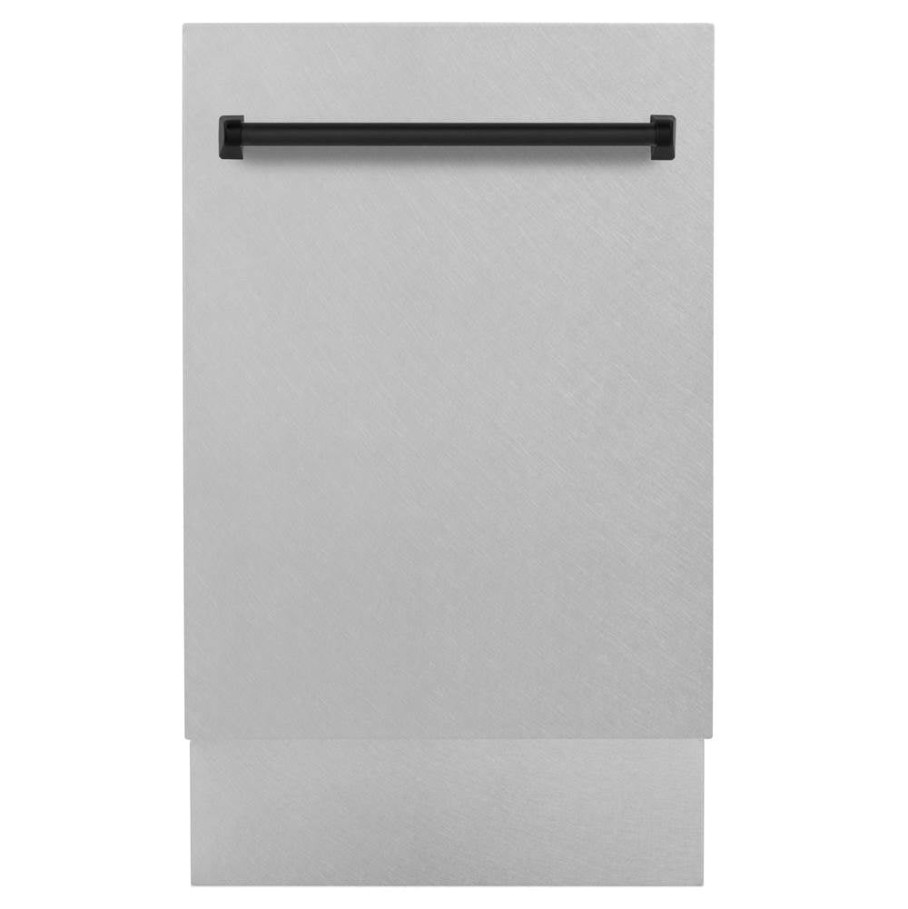 Z-Line - Autograph Edition 18 Compact 3rd Rack Top Control Dishwasher in DuraSnow Stainless Steel with Matte Black Handle, 51dBa - DuraSnow Stainless Steel