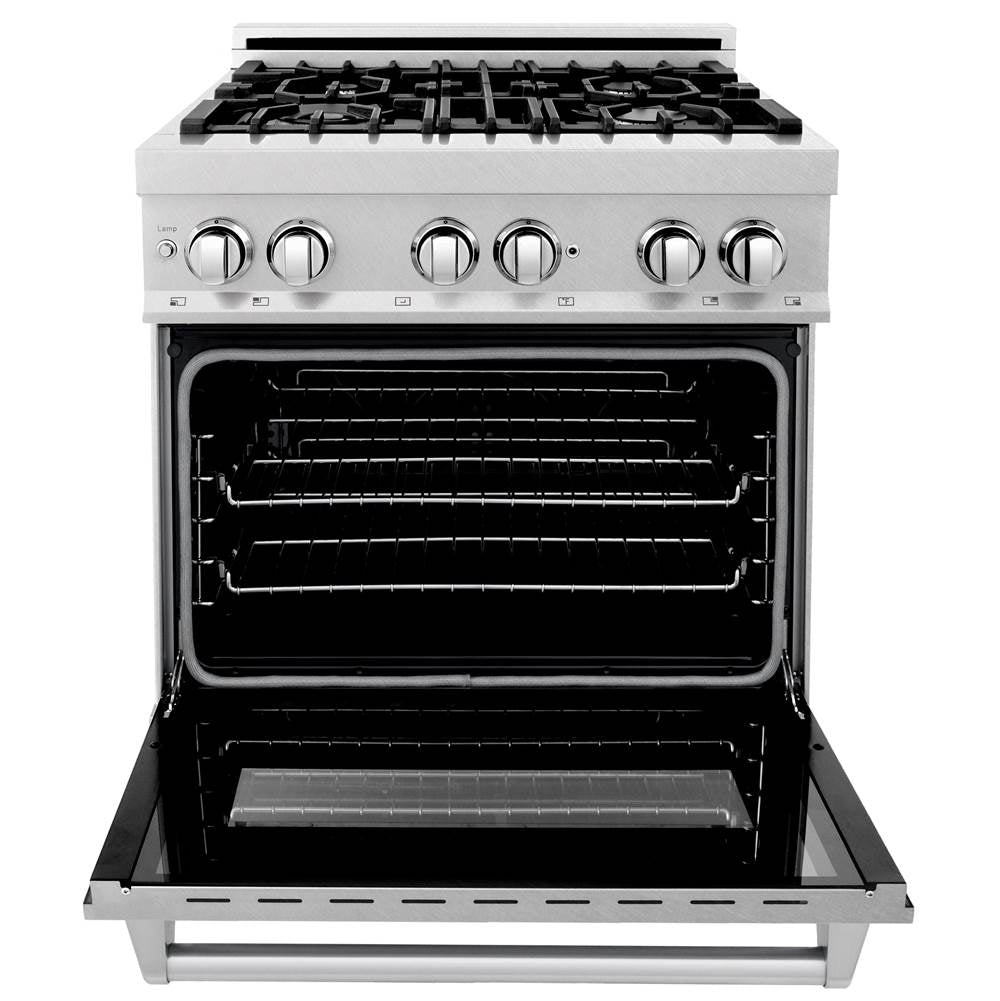 30'' 4.0 cu. ft. Electric Oven and Gas Cooktop Dual Fuel Range with Griddle in Fingerprint Resistant Stainless