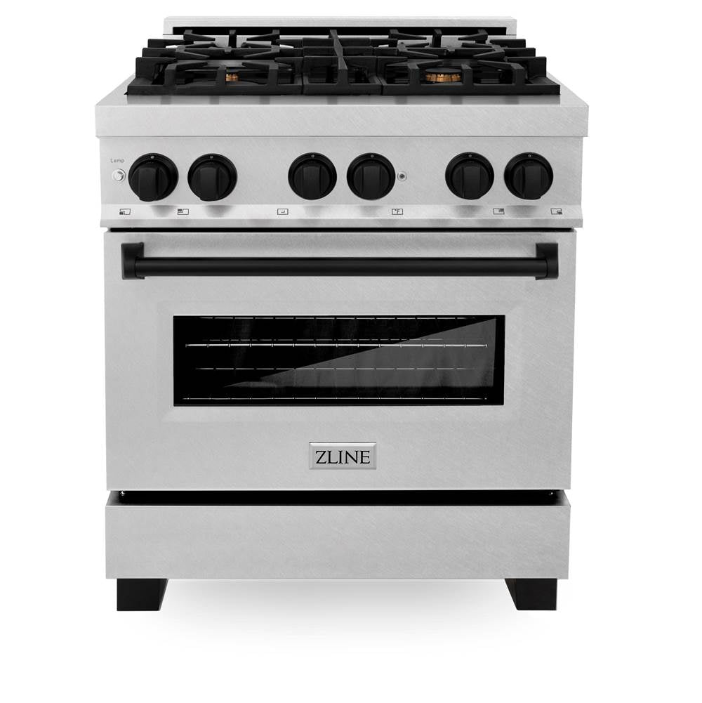 Autograph Edition 30'' 4.0 cu.' Dual Fuel Range with Gas Stove and Electric Oven in DuraSnow Stainless Steel with Champagne Bronze Accents
