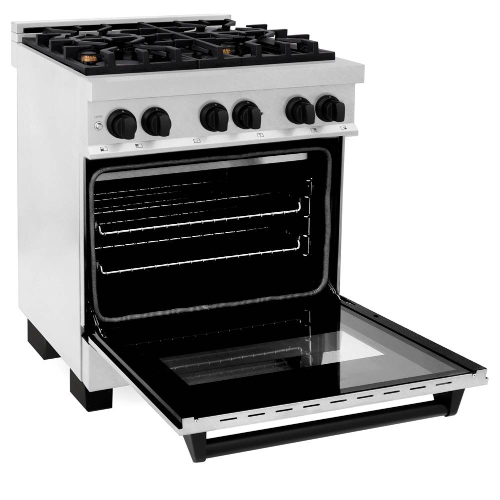 Autograph Edition 30'' 4.0 cu.' Dual Fuel Range with Gas Stove and Electric Oven in DuraSnow Stainless Steel with Champagne Bronze Accents
