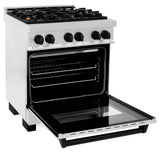 Autograph Edition 30'' 4.0 cu.' Dual Fuel Range with Gas Stove and Electric Oven in DuraSnow Stainless Steel with Champagne Bronze Accents