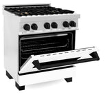 Autograph Edition 30'' 4.0 cu.' Dual Fuel Range with Gas Stove and Electric Oven in DuraSnow Stainless Steel with WM Door and CB Accents