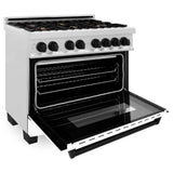 Autograph Edition 36'' 4.6 cu.' Dual Fuel Range with Gas Stove and Electric Oven in DuraSnow Stainless Steel with WM Door and CB Accents