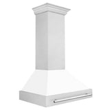 36'' DuraSnow Stainless Steel Range Hood with White Matte Shell (8654SNX-WM36)