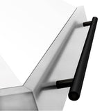 36'' Autograph Edition DuraSnow Stainless Steel Range Hood with White Matte Shell and Champagne Bronze Handle