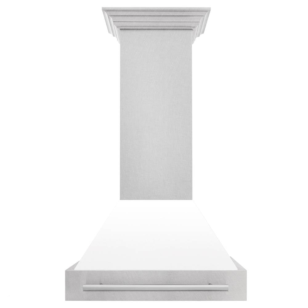 30'' DuraSnow Stainless Steel Range Hood with White Matte Shell (8654SNX-WM30)