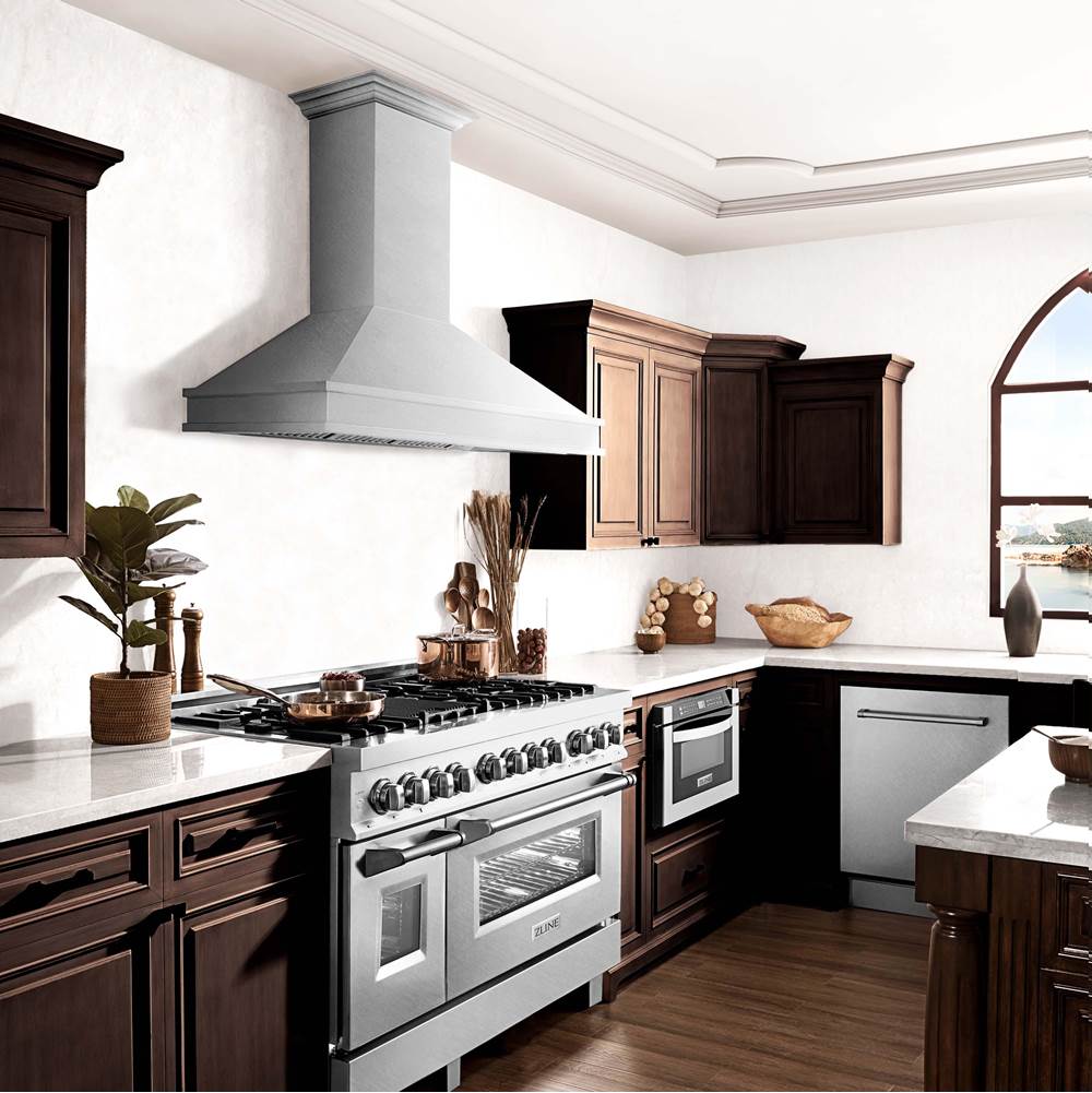 48'' Designer Series Wall Mount Range Hood in DuraSnow Stainless Steel (8656S-48)