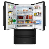 36'' 22.5 cu. ft Freestanding French Door Refrigerator with Ice Maker in Fingerprint Resistant Black Stainless Steel