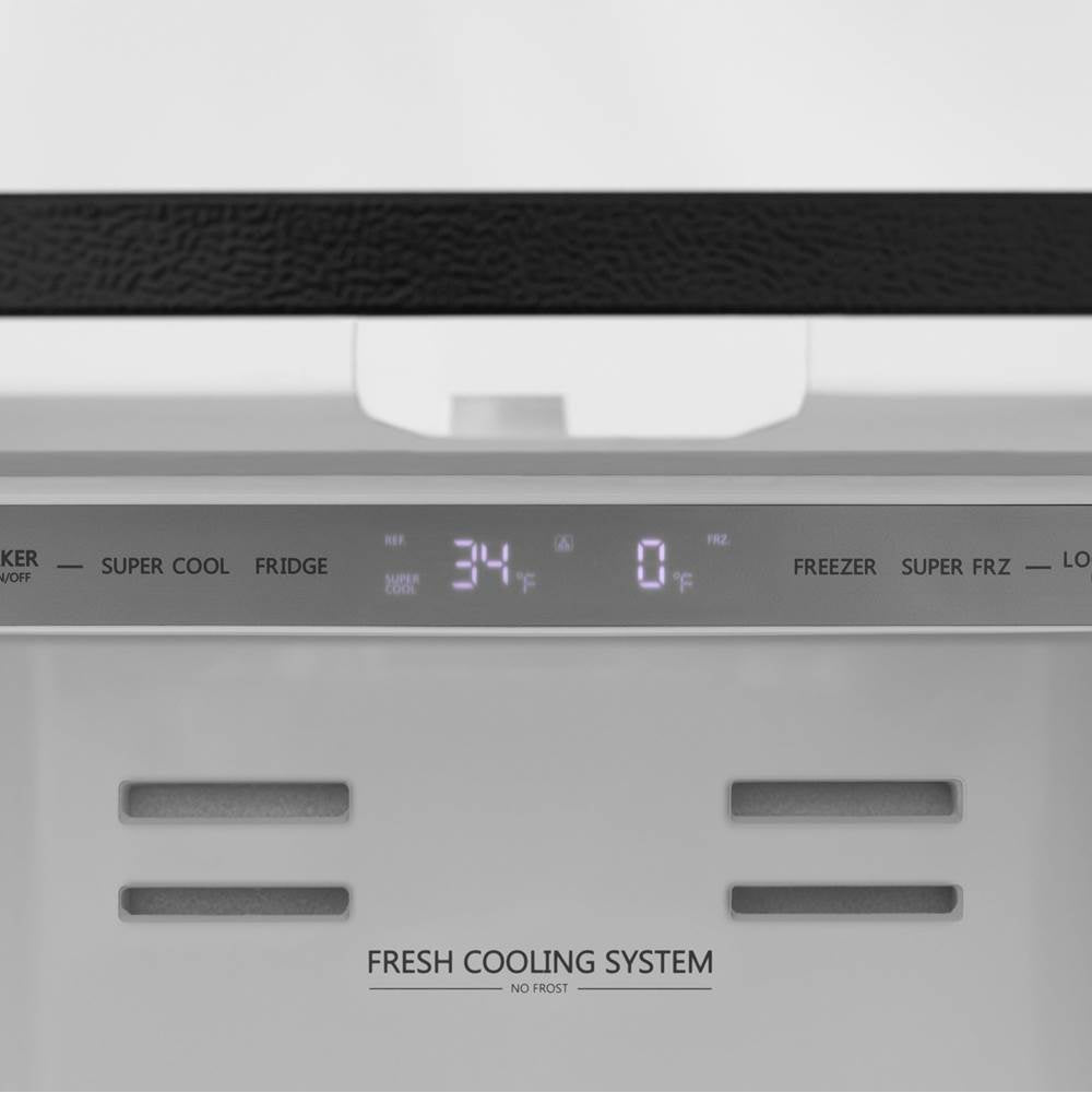 36'' 22.5 cu. ft Freestanding French Door Refrigerator with Ice Maker in Fingerprint Resistant Black Stainless Steel