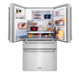 36 in. 21.6 cu. ft Freestanding French Door Refrigerator with Water and Ice Dispenser in Fingerprint Resistant Stainless Steel