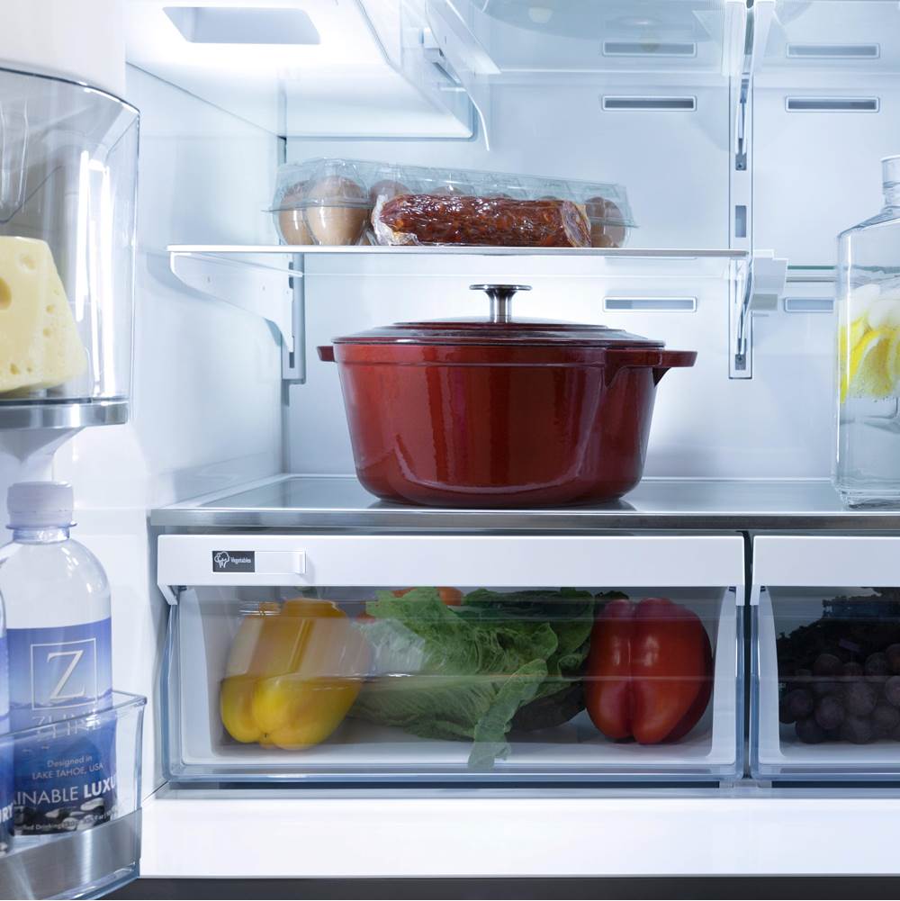 36 in. 21.6 cu. ft Freestanding French Door Refrigerator with Water and Ice Dispenser in Fingerprint Resistant Stainless Steel