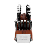 15-Piece Professional German Steel Kitchen Knife Block Set