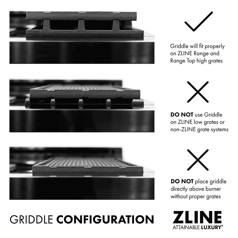 High Grate Reersible Cast Iron Griddle