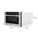 24'' 1.2 cu. ft. Built-in Microwave Drawer with a Traditional Handle in Stainless Steel