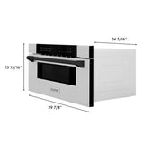 Autograph Edition 30'' 1.2 cu. ft. Built-In Microwave Drawer in Stainless Steel with Champagne Bronze Accents