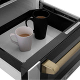 Autograph Edition 24'' 1.2 cu. ft. Built-in Microwave Drawer with a Traditional Handle in Stainless Steel and Champagne Bronze Accents