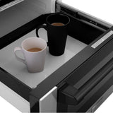 Autograph Edition 24'' 1.2 cu. ft. Built-in Microwave Drawer with a Traditional Handle in Stainless Steel and Champagne Bronze Accents